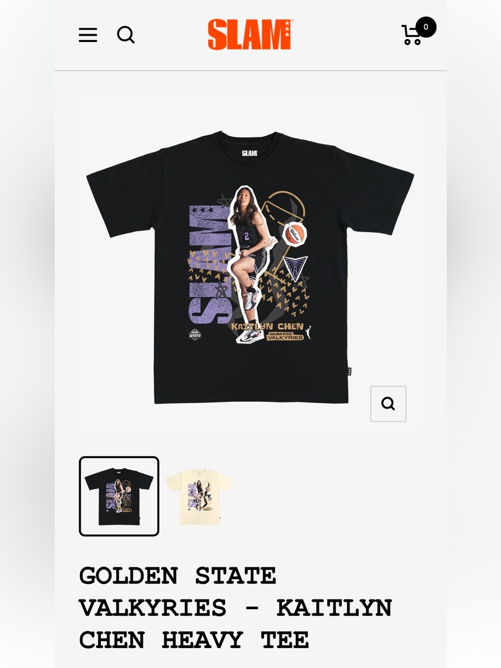 Slam Tee Golden State Valkyries - Kaitlyn Chen Heavy Tee